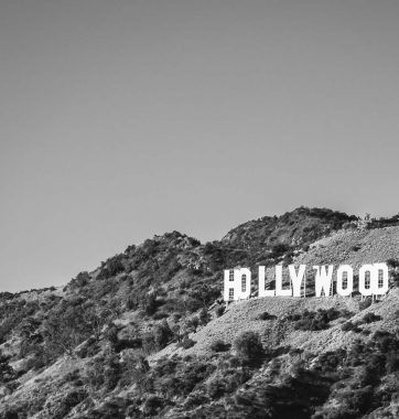 Hollywood Sign BW